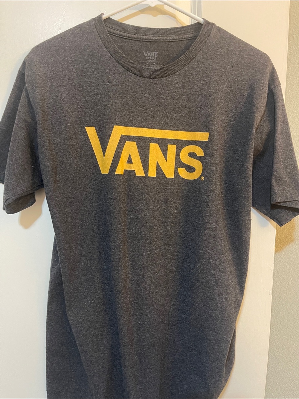 Vans Heather Charcoal Tee with Yellow Logo - Short Sleeve